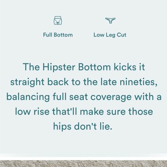 ANDIE Hipster Bikini Swim Bottom Women Sz L Striped Feminine Resort Retro NWT - Picture 5 of 8